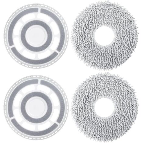 FOREHILL FOREHILL avec support de rechange, disques de rechange pour Roborock QRevo Curv/QRevo Edge/Saros 10R/Qrevo Curv S5X/Qrevo EDGE S5A aspirateur Pièces de rechange tampon