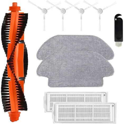 10 pices Accessoires pour Aspirateurs Robots, Brosses de Nettoyage Poussire Aspirateur, Kit accessoires de Rechange pour Robot Nettoyeur Compatible avec Xiaomi Robot (10 pices) (1/5)