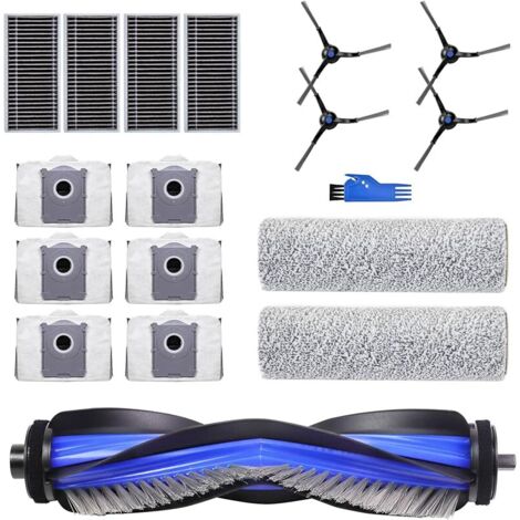 FOREHILL Accessoires pour ECOVACS DEEBOT X8 Pro Omni/X8 Omni aspirateur,1 Brosse Principale,2 Rouleaux de FOREHILL,4 Brosses Latrales,4 Filtres HEPA,6 Sacs Poussire,1 Outil de Nettoyage (1/5)