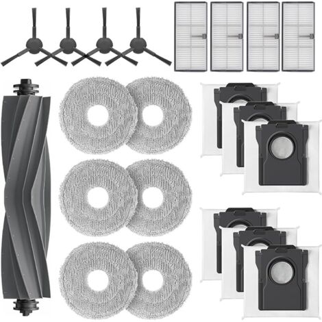 FOREHILL Lot de 21 Accessoires pour dreame L10s Pro Ultra Heat/L10s Ultra Gen 2/X30 Ultra/Mova E30 Ultra, 1 Brosse Principale, 4 Filtres Hepa, 6 Sacs Poussire, 6 FOREHILL, 4 Brosses Latrales (1/5)