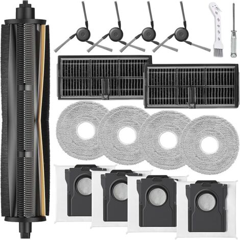 FOREHILL Kits accessoires pour Dreame X40 Ultra complete /L40 Ultra /X40 Master, 1 TriCut Brosse Principale 4 Sacs à Poussière 2 Filtres 4 Brosses Latérales 4 Serpillière (1/5)