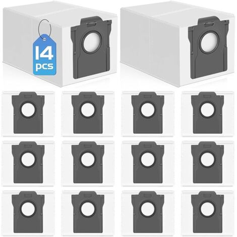 FOREHILL 14 Sacs à Poussière pour Dreame L10s Ultra Gen 2 / X50 /X40 Ultra /L40S /L10s Pro Ultra Heat/ L40/ L50 Ultra/Mova E30 Ultra / P50 Ultra / V50/ Z50 Ultra/ X30 Ultra Sacs Rechange