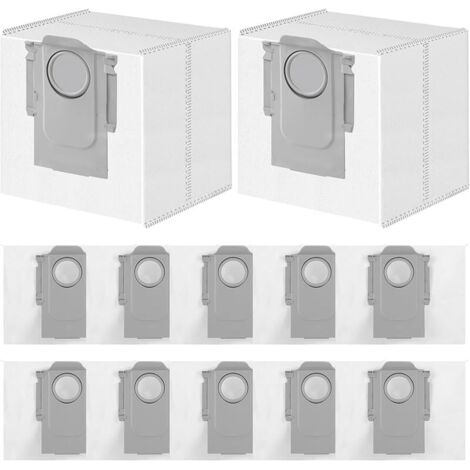Lot de 12 Sacs Aspirateur pour Roborock S8+/S8 Pro Ultra/S7 MaxV Ultra/Q7 Max+/Q8 Max+/Q5 Pro+/Q5 Max+/Q10 X5+/S5+, Q7 M5+/L5+ Robot Aspirateur, Sacs Poussire Accessoires de Rechange (1/5)