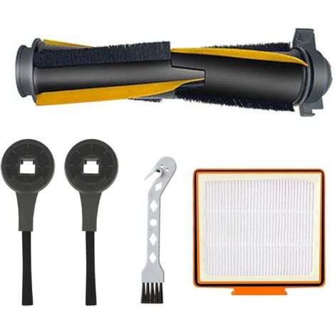 FOREHILL Lot de 5 brosses latrales de rechange pour aspirateur robot Shark RV2001WD AV2001WD, 1 brosse rouleau principale, 2 brosses latrales, 1 filtre HEPA, 1 brosse de nettoyage (1/5)
