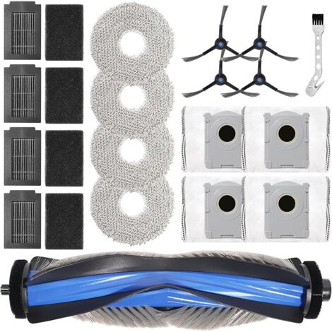 Accessoires pour Ecovacs Deebot T50 Max Pro Omni,T50 Max Omni robot aspirateur pice de rechange, Brosses rouleau + 4 chiffon de nettoyage + 4 sac poussire + 4 brosses latrales + 4 filtres (1/5)