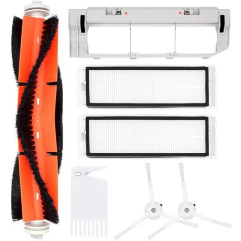 FOREHILL Accessoires pour Le Robot aspirateur Xiaomi Mi Roborock S55 S50 S51-1 Brosse Principale, 2 brosses latrales, 2 filtres HEPA,1 Couverture de Brosse Principale, 1 Outils de nettoyages (1/5)