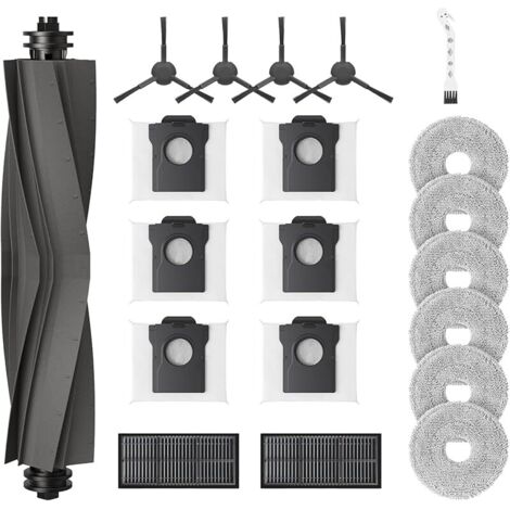 Lot de 20 Accessoires pour Dreame L10s Ultra Gen 2 / L10s Pro Ultra Heat/Mova E30 Ultra, Pièces Rechange 6 Sacs à Poussière, 1 Brosse Principale, 6 Serpillière, 2 Filtres, 4 Brosse Latérale (1/5)
