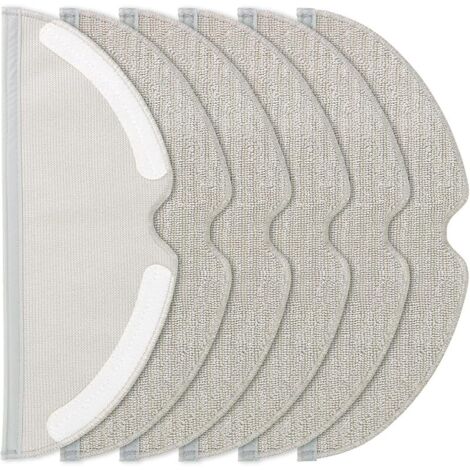 FOREHILL Lot de 6 Serpillres pour Roborock Q5 Pro/Q5 Pro+/Q8 Max/Q8 Max+/S5/S5 Max/S6/S6 Pure/S6 MaxV/Q7/Q7 Max Robot Aspirateur, Microfibre Lingette de Nettoyage Rutilisables et Lavables (1/5)