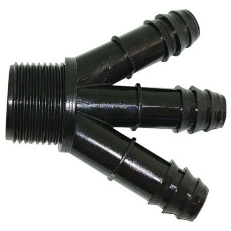 Derivación Y tres Salidas a Rosca 16mm x ¾". Bolsa de 2 Unidades