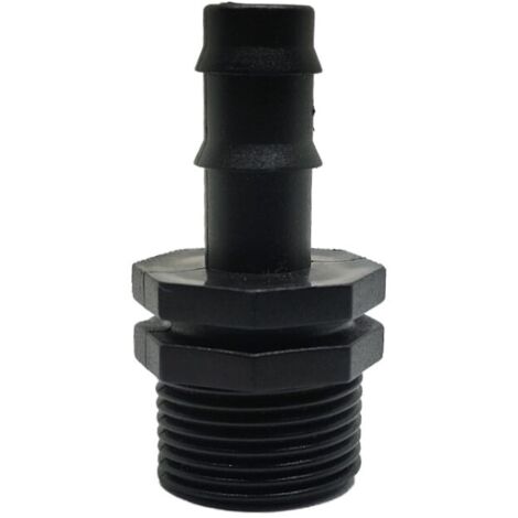 Enlace Mixto Negro Goteo 16mm 16mm x 3/4"