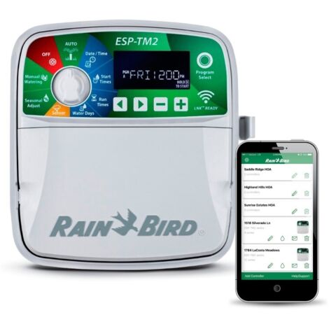 Programador de Riego Rain Bird ESP-TM2 Exterior 8 Zonas