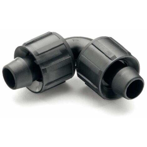 Codo Cinta de Riego 16mm con Cierre Roscado