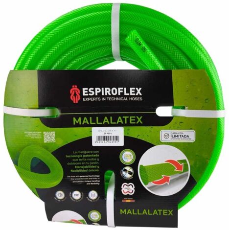 Manguera Jardín Profesional MallaLatex Reforzado. Rollo 25 metros (15mm)