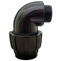 Codo Rosca Macho Polietileno 25mm - 3/4"