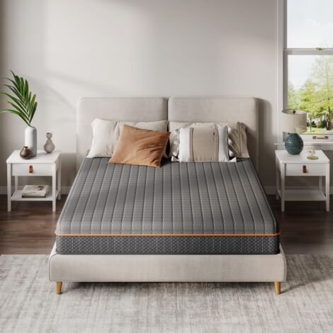 Épaisseur 26cm Matelas Mousse Gris Gel Mémoire Zone 90x200 (1/5)