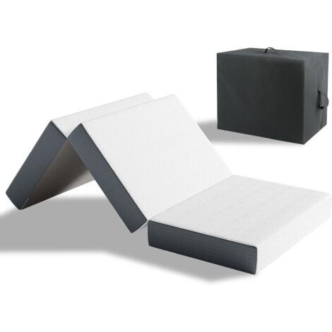 Épaisseur 10cm Matelas Pliable Mémoire Gel Sac Voyage 120x195cm