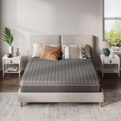 Épaisseur 16cm Matelas Gris Mémoire Gel Soutien Zonné 90x200cm (1/5)