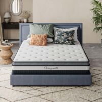 30 cm Matelas Boxtop Hybride Ressorts Mousse 7 Zones 120x200cm