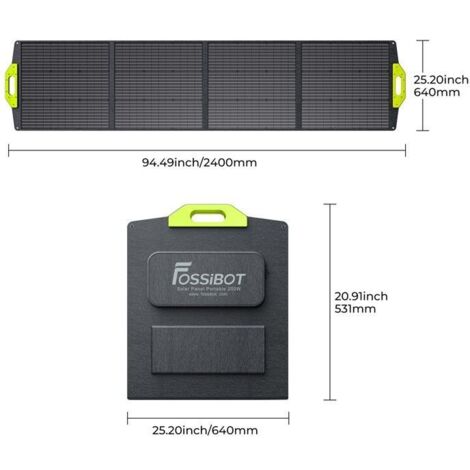 Panneau solaire pliable 200W monocristallin – Conversion 23,4% – Revêtement ETFE résistant – Pour camping et voyages en extérieur - SP200-200W