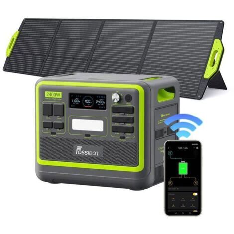 Générateur Solaire Électrique - FOSSIBOT - F2400 - 2048Wh - 2400W - Portable et Résistant IP68