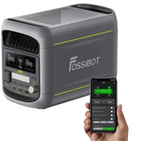 Centrale électrique portable - FOSSIBOT - F1800 - 1024Wh - 1800W (pic 2700W) - Charge rapide 0–80% en 49 min
