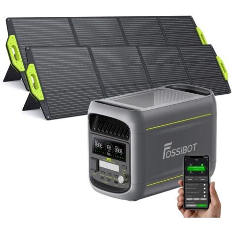 Centrale électrique portable - FOSSIBOT - F1800 - 1024W sortie - 1800W crête - 2×200W panneaux (1/5)