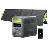 Générateur électrique portable 1200W – Station d’alimentation 1024Wh avec panneau solaire 200W – Charge rapide 49 min – 7 sorties