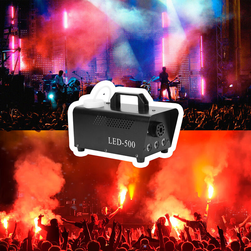 UKing Mini Machine à Fumée 500 W 3 LED Avec Télécommande, Noir RVB Machine à Fumée Verticale Pour Différents Festivals, Fêtes, Bars, Discothèques, Clubs, Mariage