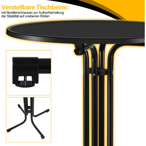 KARL HAUSMANN table pliante de camping - 180 x 75 x 74 cm - Table de fête/pique-nique - Blanc lisse