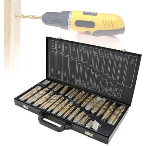 Randaco Jeu de forets métalliques HSS-Titane 230 pièces DIN 338, 1-13mm, Forets en titane, Forets Hélicoïdaux, Assortiment de Forets à Main (1/5)