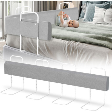 Randaco 200 cm - Barrière de lit Protection contre les chutes de lit - 5 Réglable en hauteur déformable - Extra longue