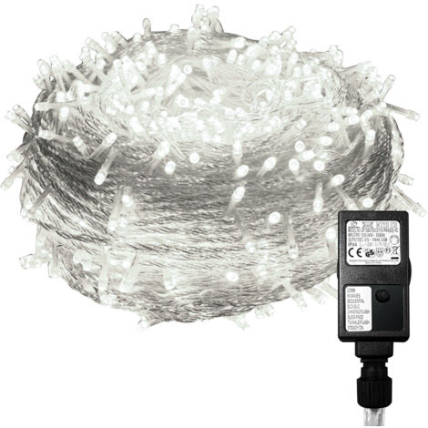 Guirlande Lumineuse À Piles, 10 M, 100 Led Pour Extérieur, Étanche, 8