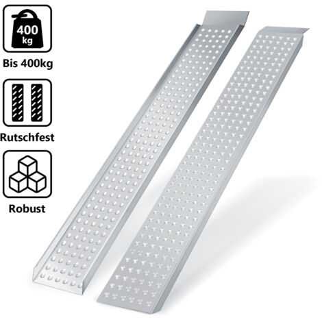 2x Rampe de chargement Rampe d'accès antidérapantes pour Moto Voiture galvanisé jusqu'à 400kg