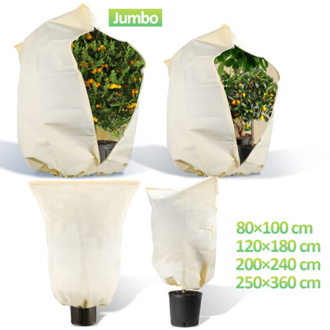 Housse D'hivernage, 100g/m², Plusieurs tailles, Voile d'hivernage pour Plantes, Ajustable, Robuste de protection, 80×100cm (1/5)