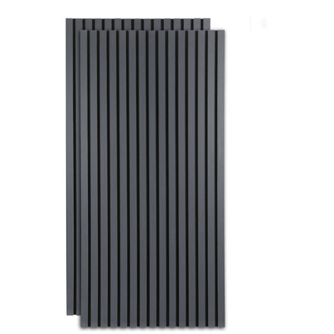 Swanew – Panneau décoratif mural acoustique 2x 120x60x2.1cm – MDF et feutre gris – Absorption acoustique NRC 0.8 – Installation facile