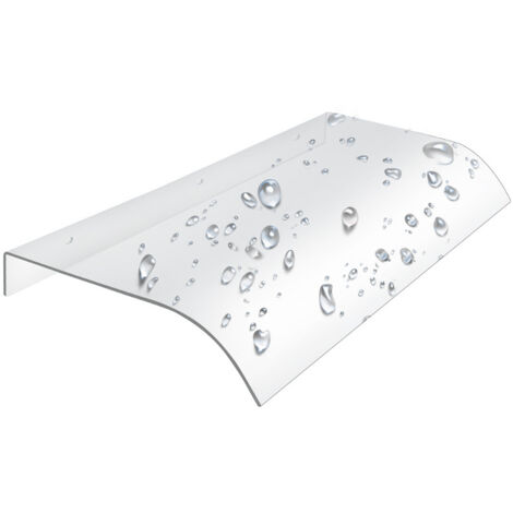 Einfeben – Auvent de porte 40 x 80 cm – Montage mural extérieur – Résistant aux intempéries – Protection contre pluie et neige – Matériau PET transparent