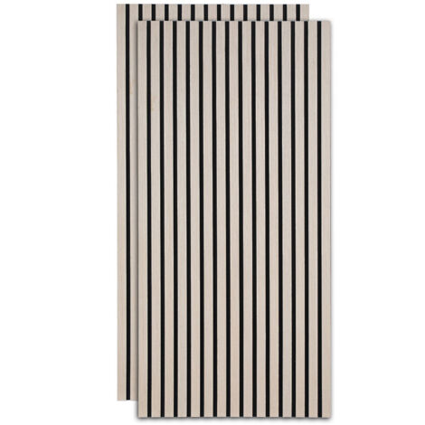 Swanew – Panneau acoustique mural en MDF 2x 120x60x2.1cm – Couverture 0,72m² – Absorption NRC 0,8 – Finition chêne moderne