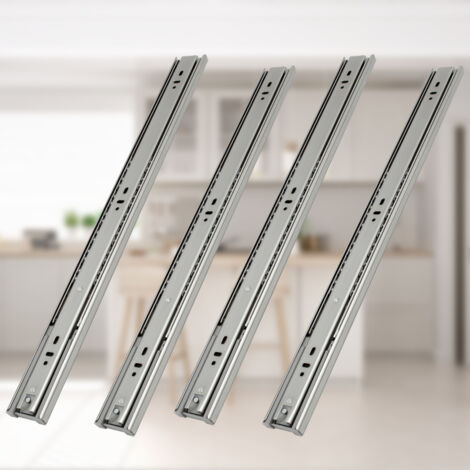 Glissières de tiroirs Coulisses pour charges lourdes softclose Coulisses à sortie totale 45mm 650mm 4X (1/5)