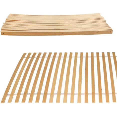 Swanew – Sommier à lattes 28 lattes 7 zones 90x200 cm – Bois massif peuplier – Charge max 150 kg – Aération optimale matelas (1/9)