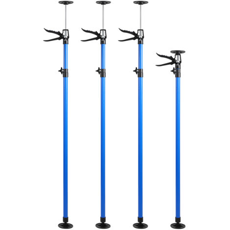 EINFEBEN Étai de soutien télescopique 115-290cm Étai de montage Support à serrage rapide en acier Kit de 4