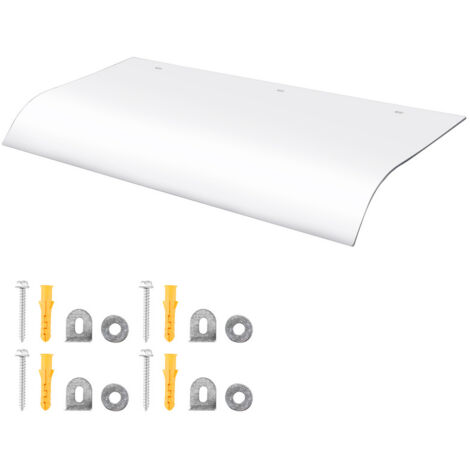 Einfeben – Auvent de porte marquise solaire transparent 40 x 80 cm – Protection UV et intempéries – Résistance jusqu'à 220 lbs – Installation facile