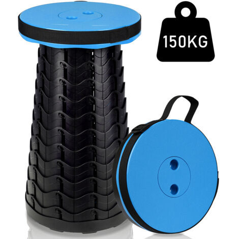 Swanew – Tabouret télescopique pliant léger 150 kg – Matériau PA66 – Système de verrouillage rapide – Pour camping et intérieur