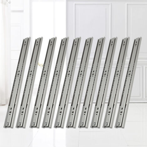 Glissières de tiroirs Coulisses pour charges lourdes softclose Coulisses à sortie totale 45mm 350mm 20X