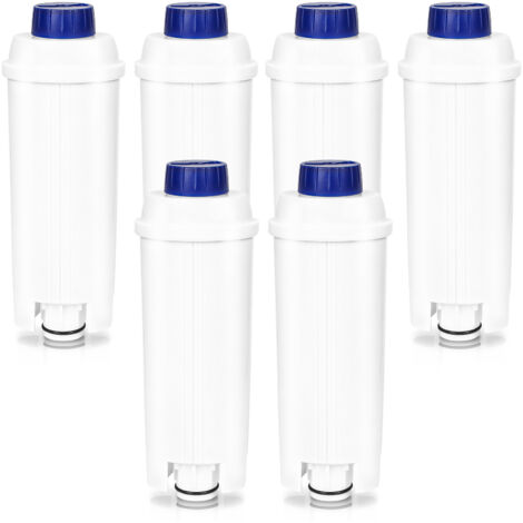 Lot de 6 Filtre eau pour Delonghi DLSC002, Filtre à eau Cartouche à Charbon Actif Compatible avec Machines à café ECAM, ESAM, ETAM (1/6)