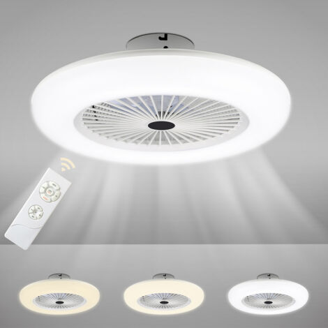 Einfeben – Ventilateur de plafond LED silencieux 55cm – Vitesse réglable 3 niveaux – Température de couleur ajustable – Télécommande incluse (1/5)