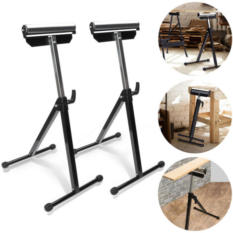 Einfeben – Servante d'atelier à rouleau 2x – Acier A3 – Réglable 68-108 cm – Charge 60-90 kg – Largeur rouleau 30 cm – Pliable et portable (1/5)