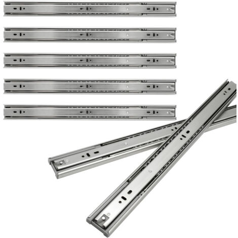 TolleTour Glissières pour tiroirs 45mm Glissière à extension totale pour charges lourdes Glissière à billes étroite 350mm 8 pièces (1/5)