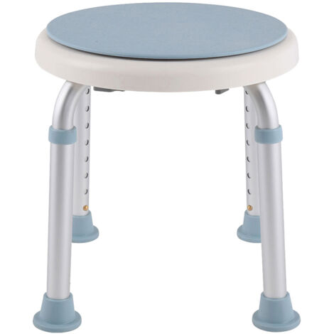 Swanew – Tabouret de douche réglable 36-51 cm – Rotation 360° – Antidérapant – Charge max 136 kg – Cadre aluminium léger (1/5)