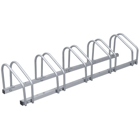 Swanew – Support à vélos pour 4 vélos – Tube en acier galvanisé – Résistant à la corrosion – Montage au sol ou mural – Dimensions 26x32x101 cm