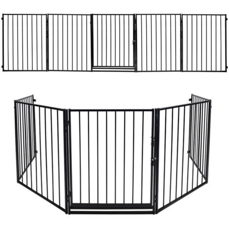 Einfeben – Barrière de sécurité 5 panneaux préassemblée 3M – Résistante à la chaleur – Dimensions 61x76 cm – Installation facile en quelques minutes